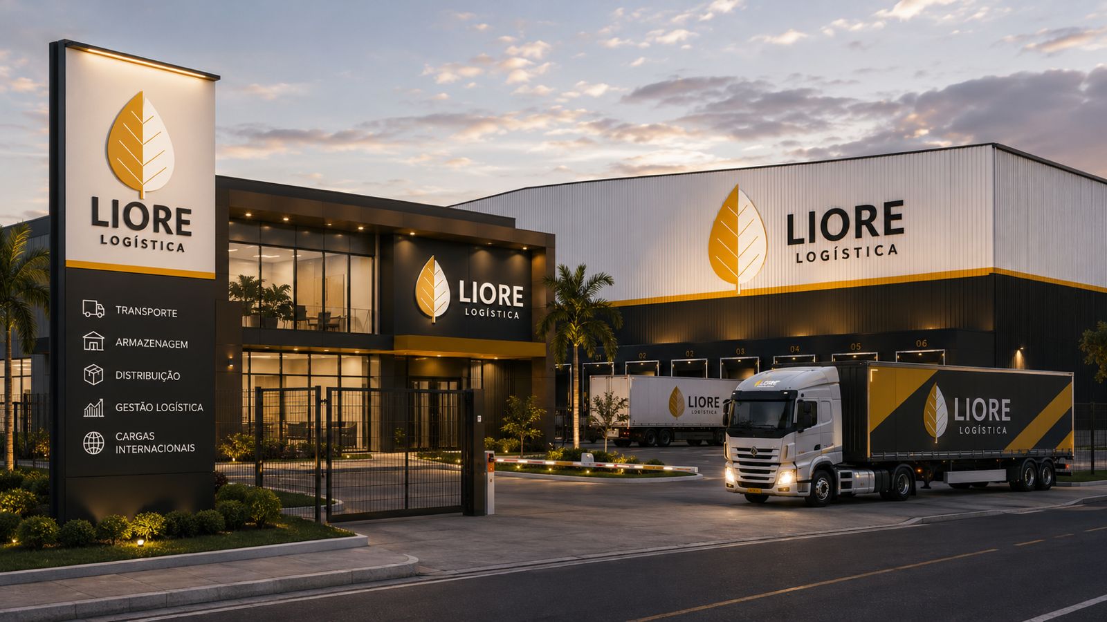 Sede e centro de distribuição Liore Logística com frota dedicada